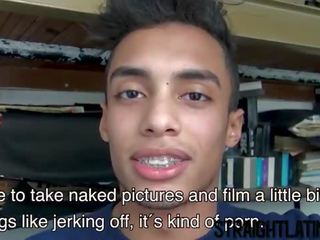 Pleasant young latino has his first geý xxx video