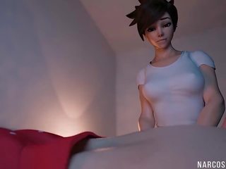 Tremendous Busty Tracer from Overwatch gets Threesome Sex: adult movie 21